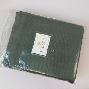 Matouk Augusta 100% Cotton Queen / Full Coverlet Green NEW